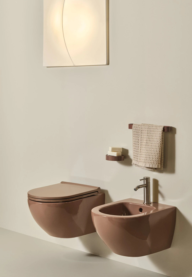 48 cm Wall-Hung Rimless Toilet, Ceramica Cielo, view 2