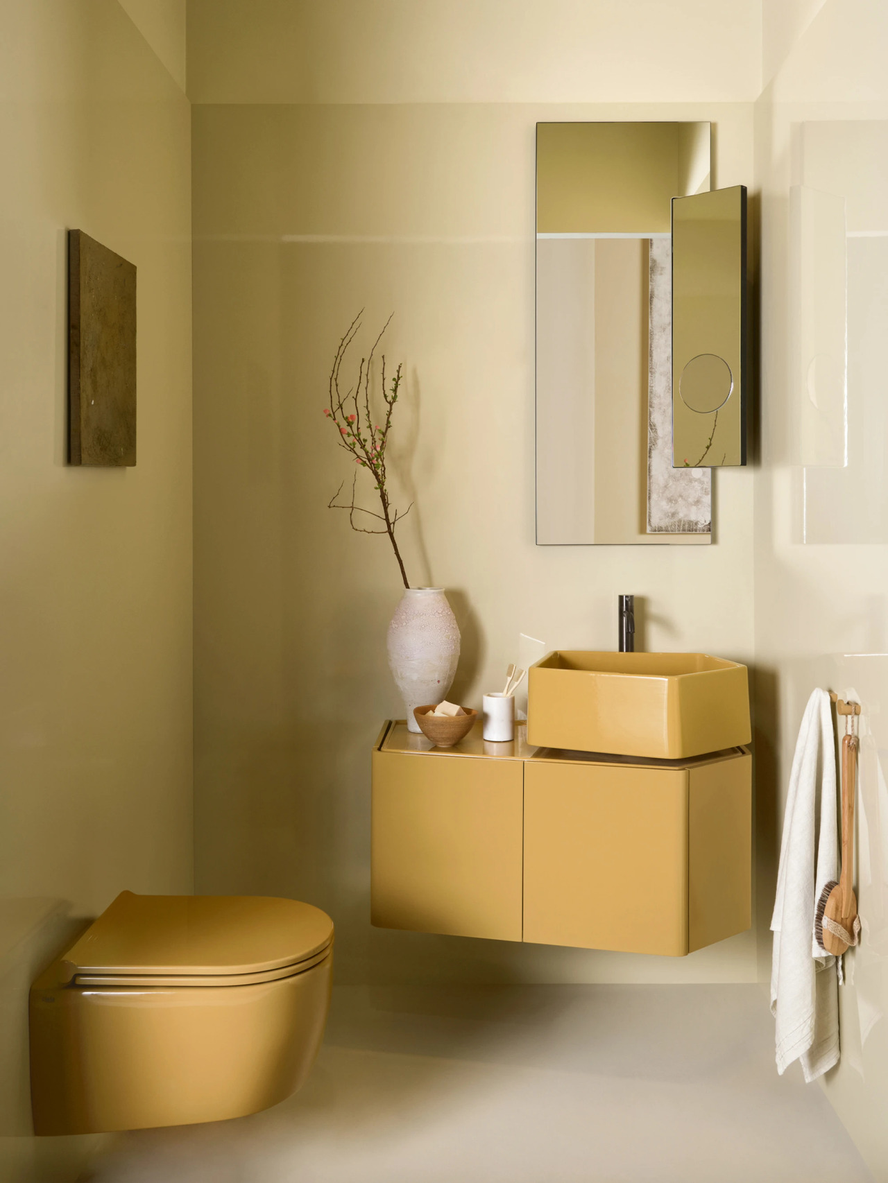 Kanto 87 Basin with Vanity. Ceramica Cielo, view 2