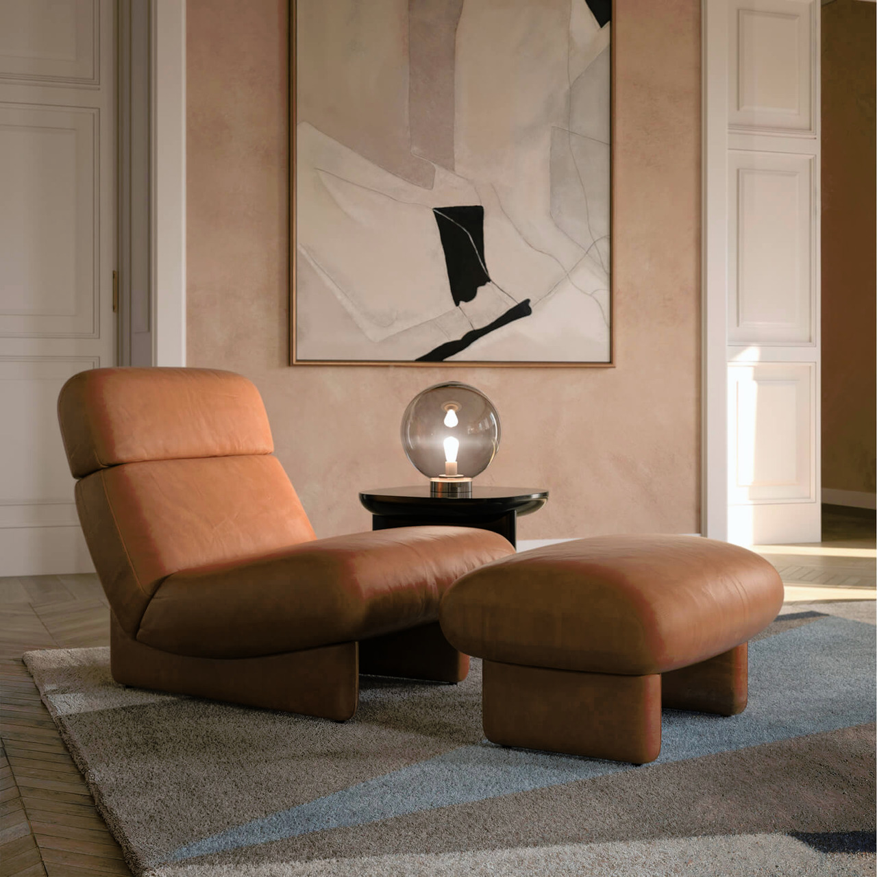 Brenda Armchair and Ottoman, view 2