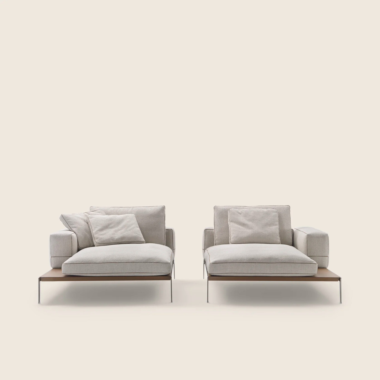 Lifesteel Chaise Lounge by Flexform, view 3