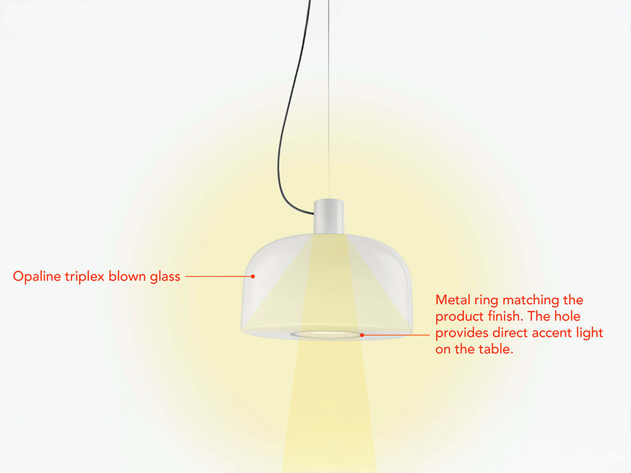 Bellhop Glass Suspension by Flos, view 4