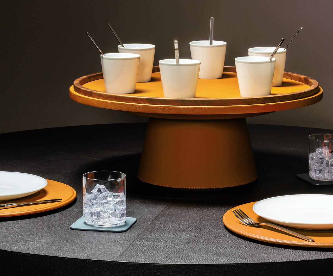 Rotating Serving Tray with Rounded Corners, view 3