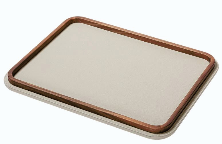 Rectangular Leather Tray with Rounded Corners, view 3