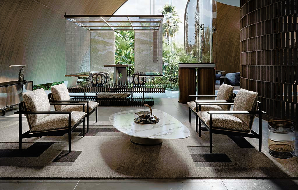 Kumiki Armchair by Giorgetti, view 2