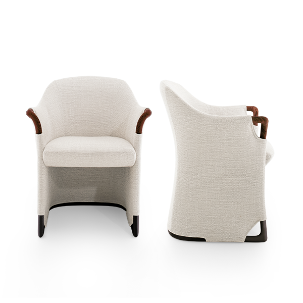 Progetti Silky Armchair by Giorgetti, view 2
