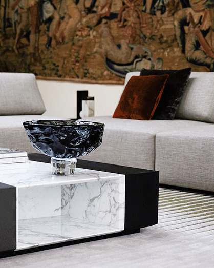 Scaleno Coffee and Side Table by Giorgetti, view 7