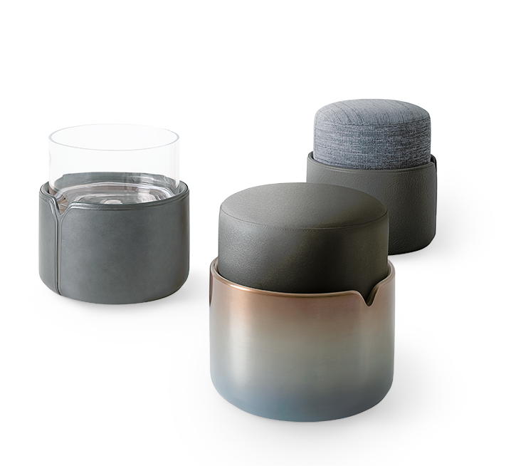 Teti Pouf by Giorgetti, view 3