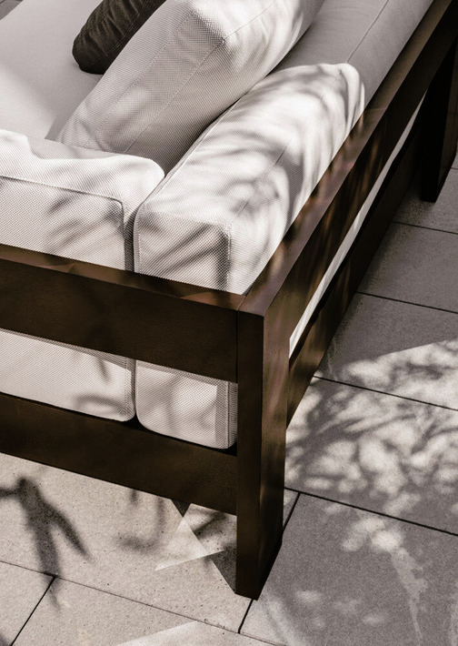 Alison "Dark Brown" Outdoor Sofa, view 5