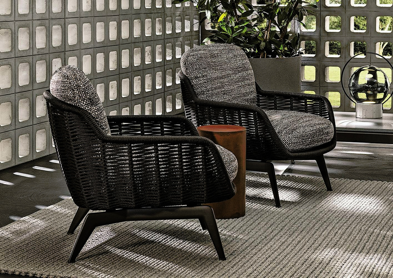 Belt Cord Outdoor Armchair, view 2