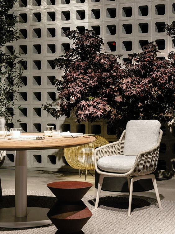 Belt Cord Outdoor Dining Chair by Minotti, view 2