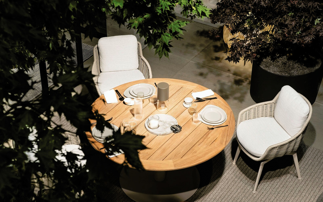 Belt Cord Outdoor Dining Chair by Minotti, view 3