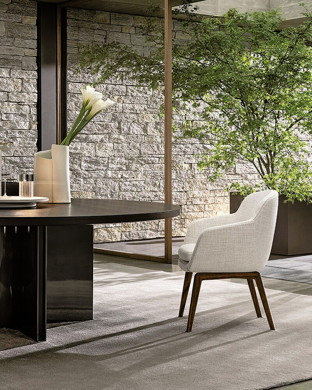 Belt Dining Chair by Minotti, view 3