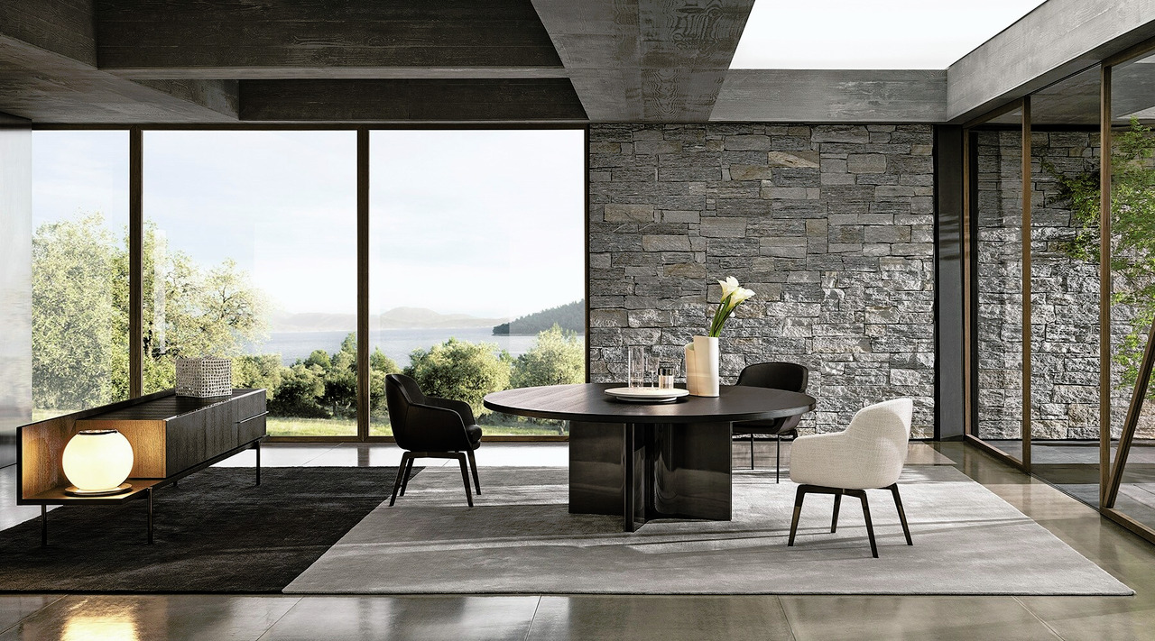 Belt Dining Chair by Minotti, view 4