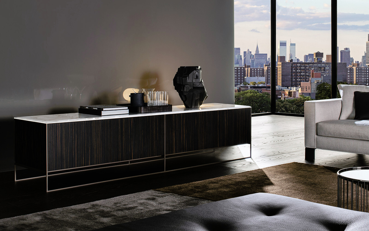 Calder Bronze Console by Minotti, view 2