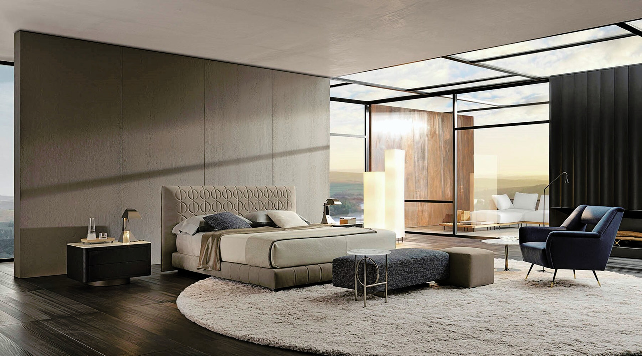Curtis Double Bed by Minotti