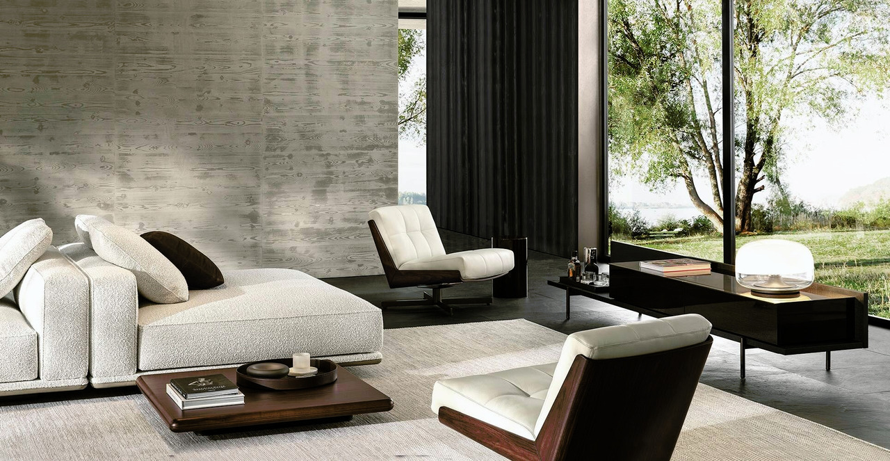 Daiki Armchair by Minotti, view 3