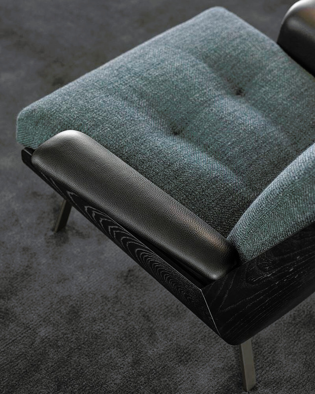 Daiki Armchair by Minotti, view 9