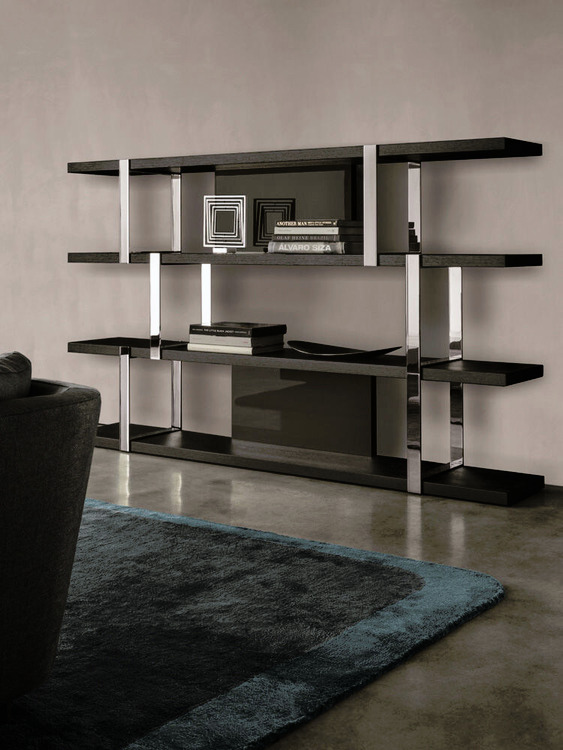 Dalton Chrome Bookcase by Minotti, view 5