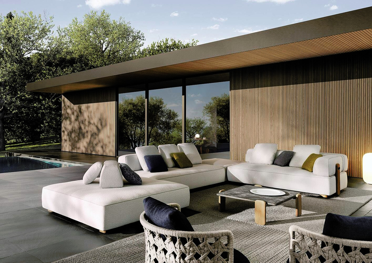 Florida Modular Outdoor Sofa by Minotti, view 9