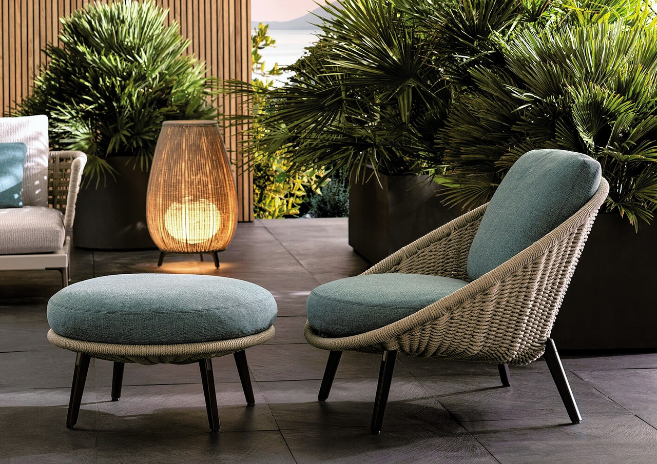 Lido Cord Outdoor Armchair, view 2