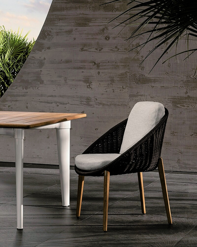 Lido Cord Outdoor Dining Chair, view 2