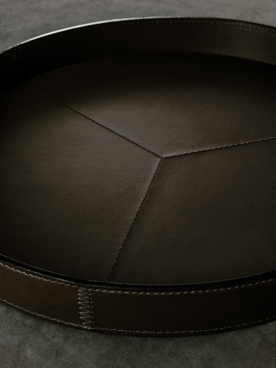 Mik Saddle Leather Tray, view 3