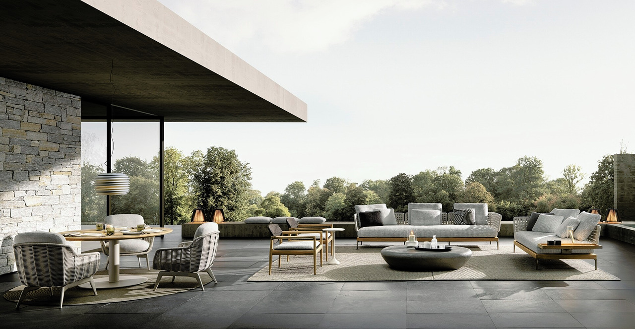 Patio Teak Modular Sofa, view 7