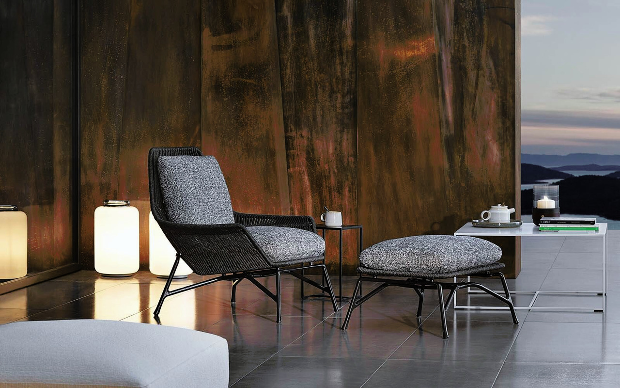 Prince Cord Outdoor Armchair by Minotti