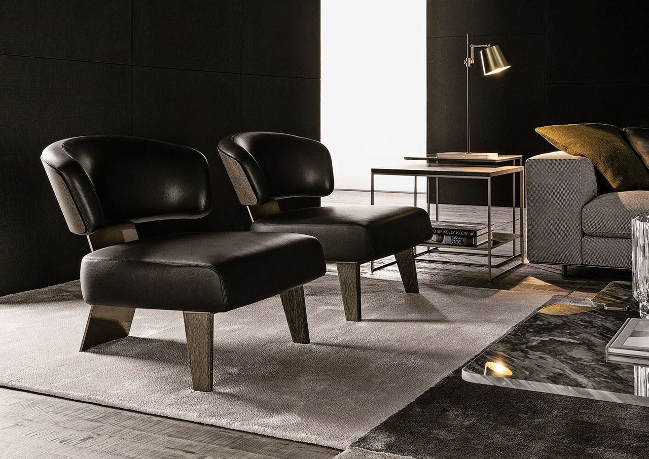 Reeves Wood Armchair by Minotti, view 3