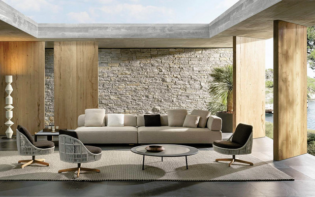 Sendai Cord Outdoor Swivel Chair