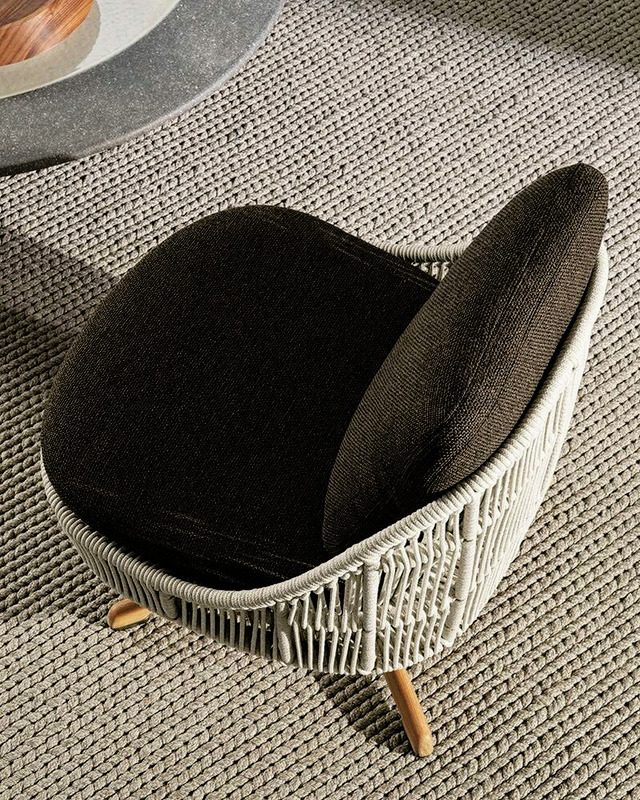 Sendai Cord Outdoor Swivel Chair, view 2
