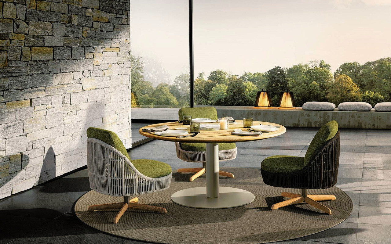 Sendai Cord Outdoor Swivel Chair, view 5