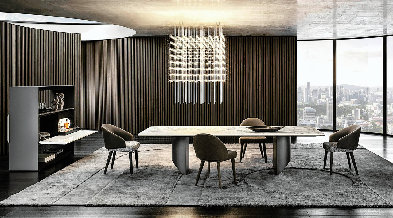 Wedge Dining Table by Minotti, view 4