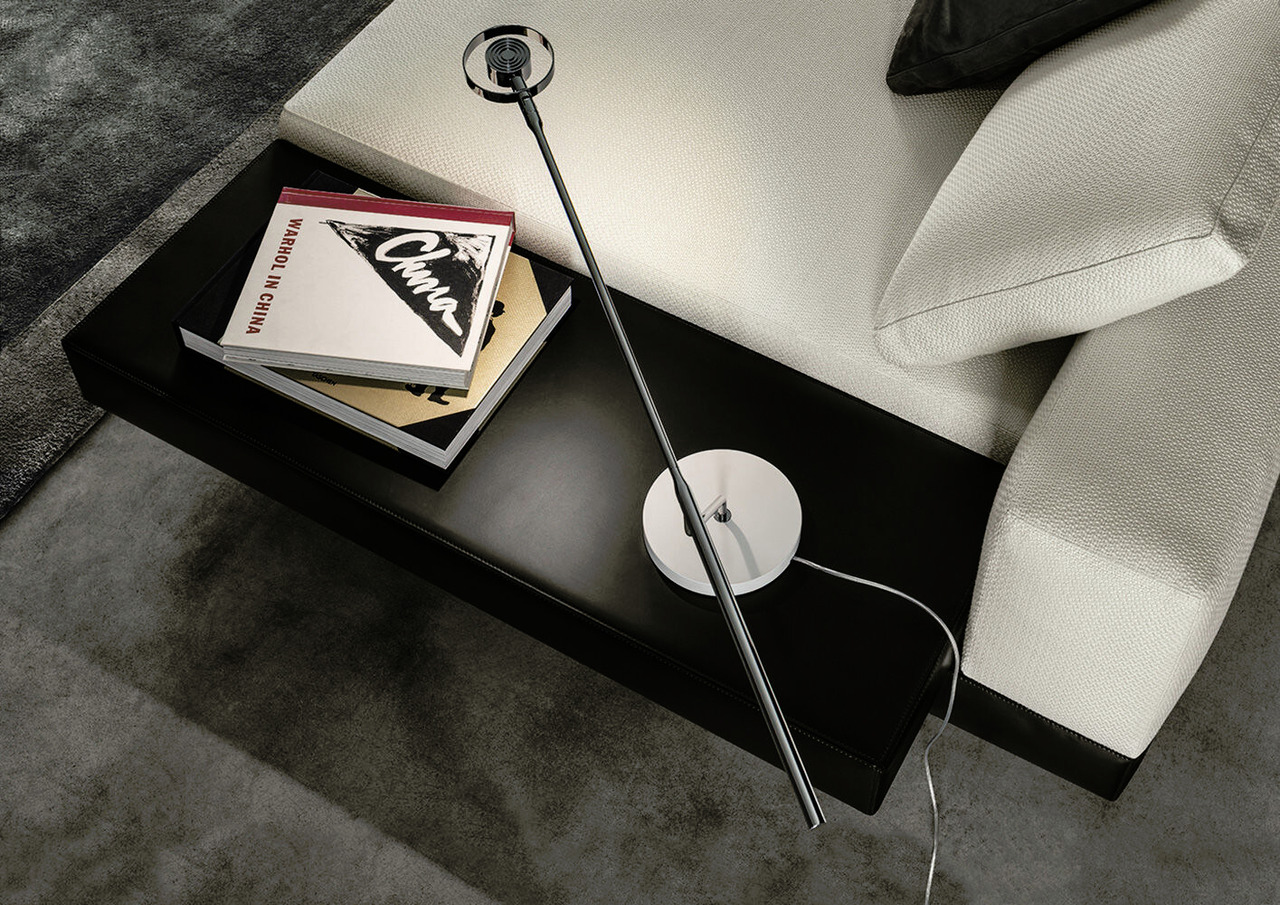 White "Saddle-Hide" Side Table, view 3