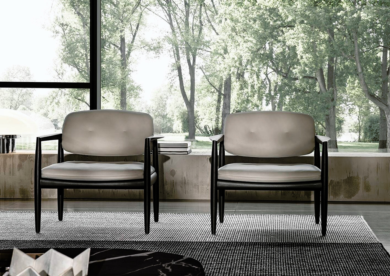 Yoko Designer Armchair by Minotti, view 3