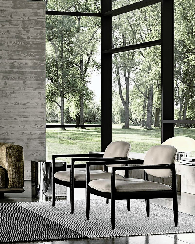 Yoko Designer Armchair by Minotti, view 4