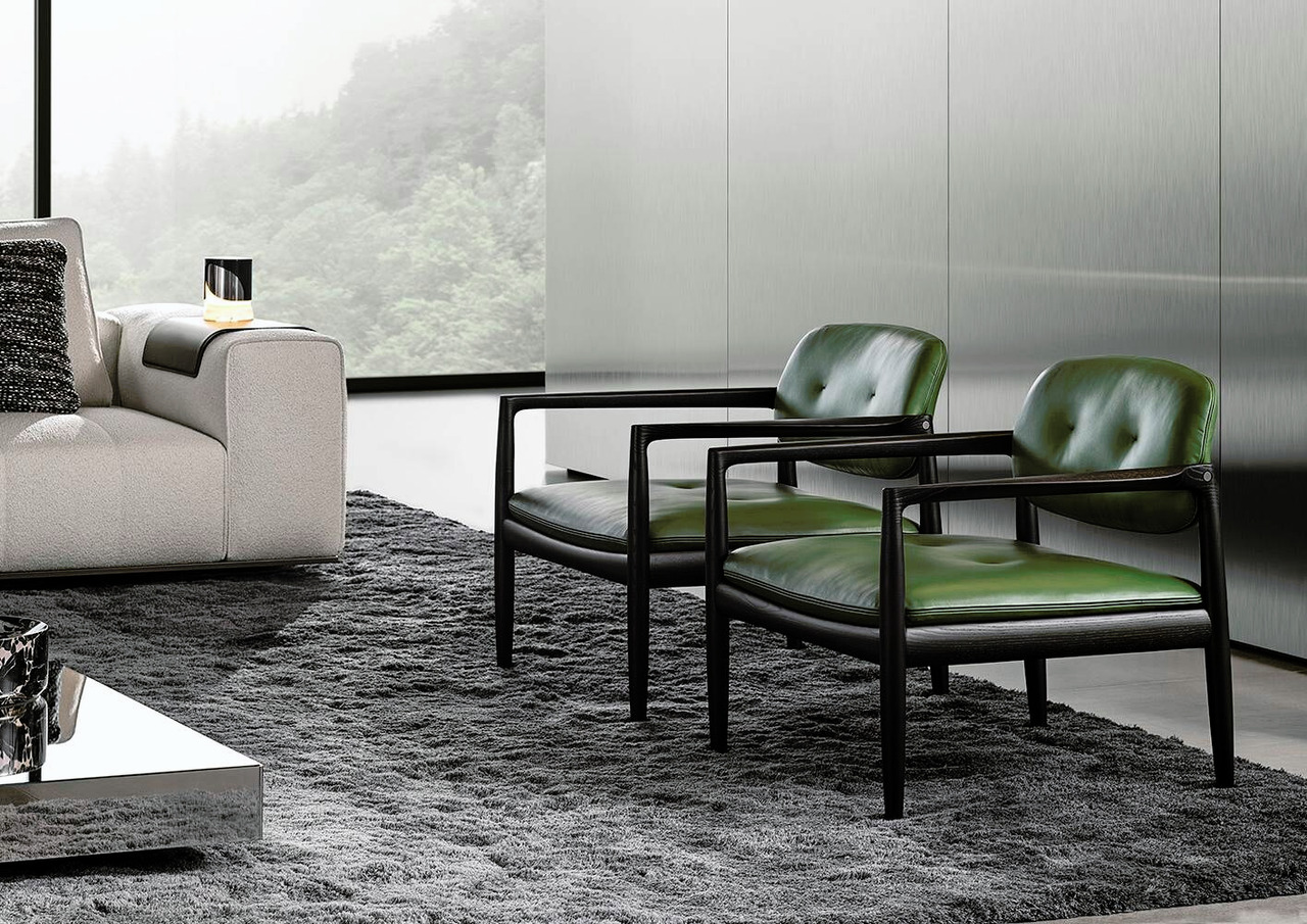 Yoko Designer Armchair by Minotti, view 5