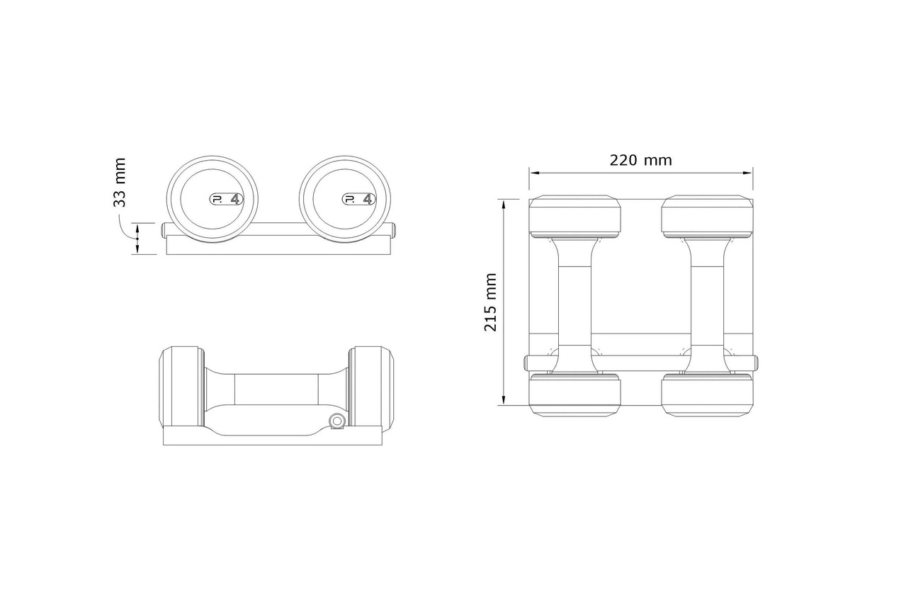 COLMIA™ Dumbbell Pair with Wooden Stand, view 7