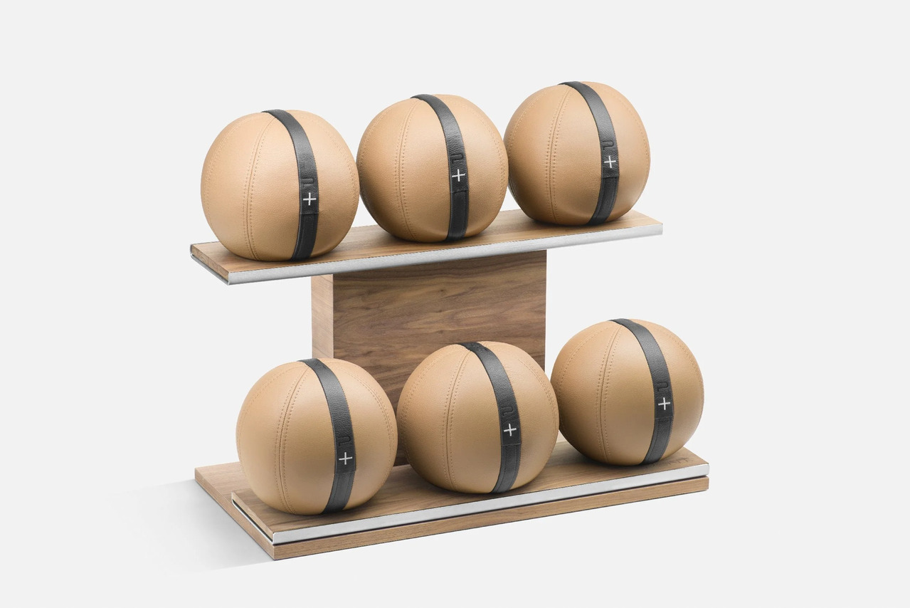 MOXA™ Set, Weighted Exercise Balls with Horizontal Stand, view 3
