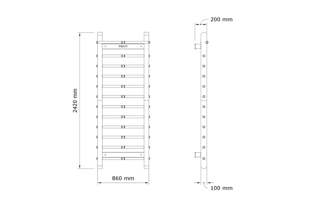SCALA™ BASIC Gymnastic Swedish Wall Bars, view 2