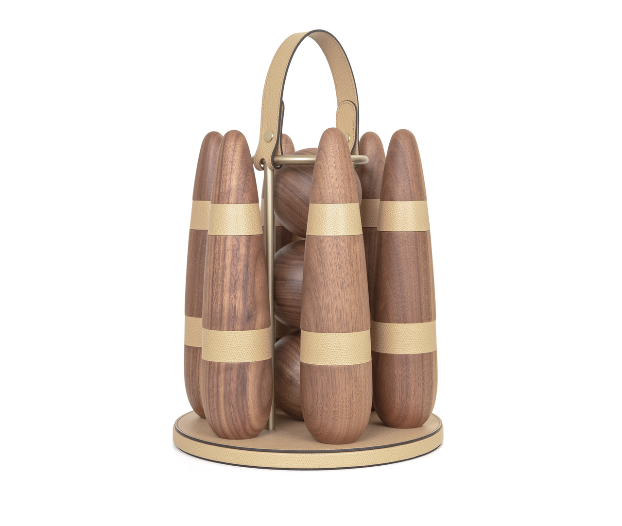 Handcrafted Pinetti Bowling Set