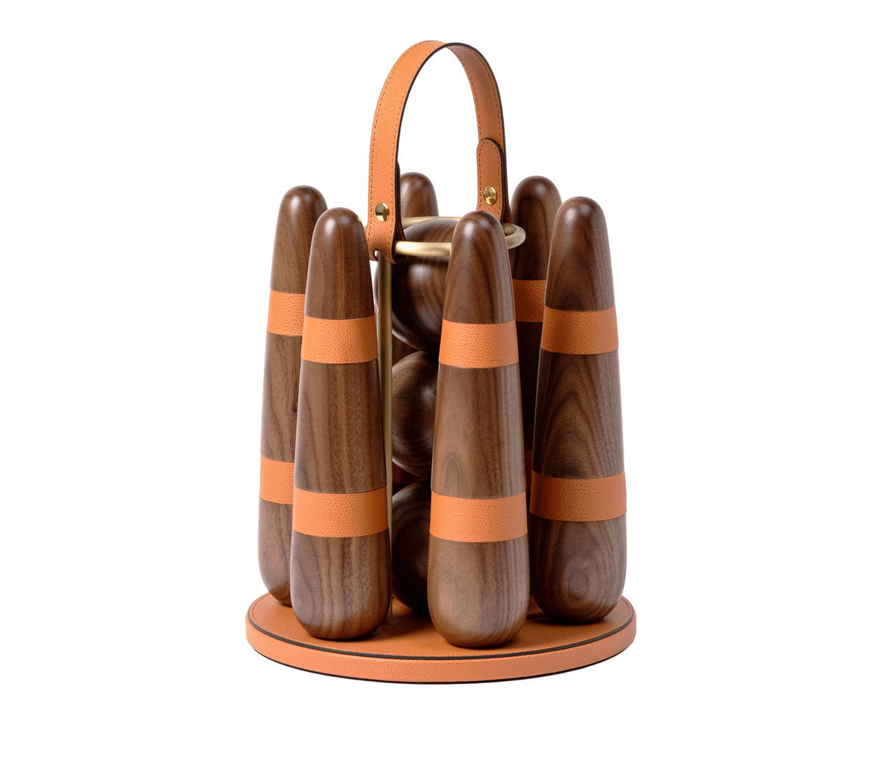 Handcrafted Pinetti Bowling Set, view 3