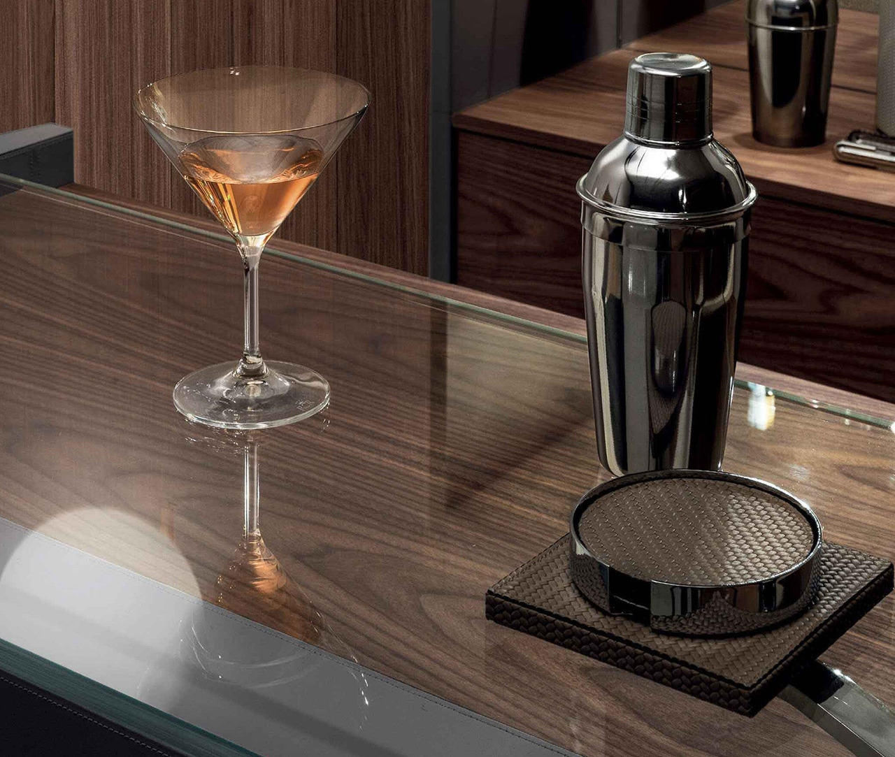 Pinetti Coaster Set with Holder, view 5