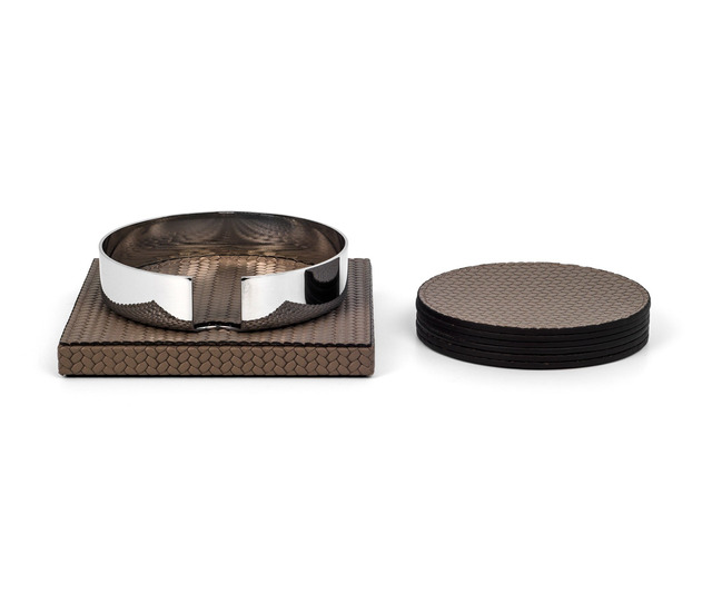 Pinetti Coaster Set with Holder