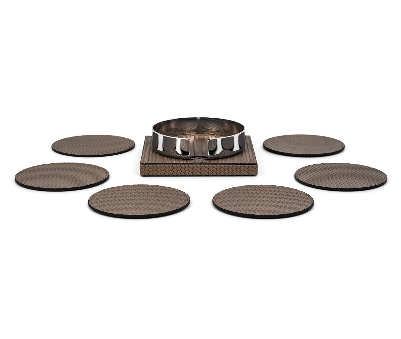 Pinetti Coaster Set with Holder, view 4