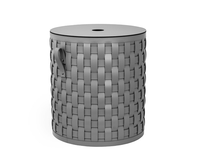 Demetra Round Laundry Basket with Flat Lid, Size S