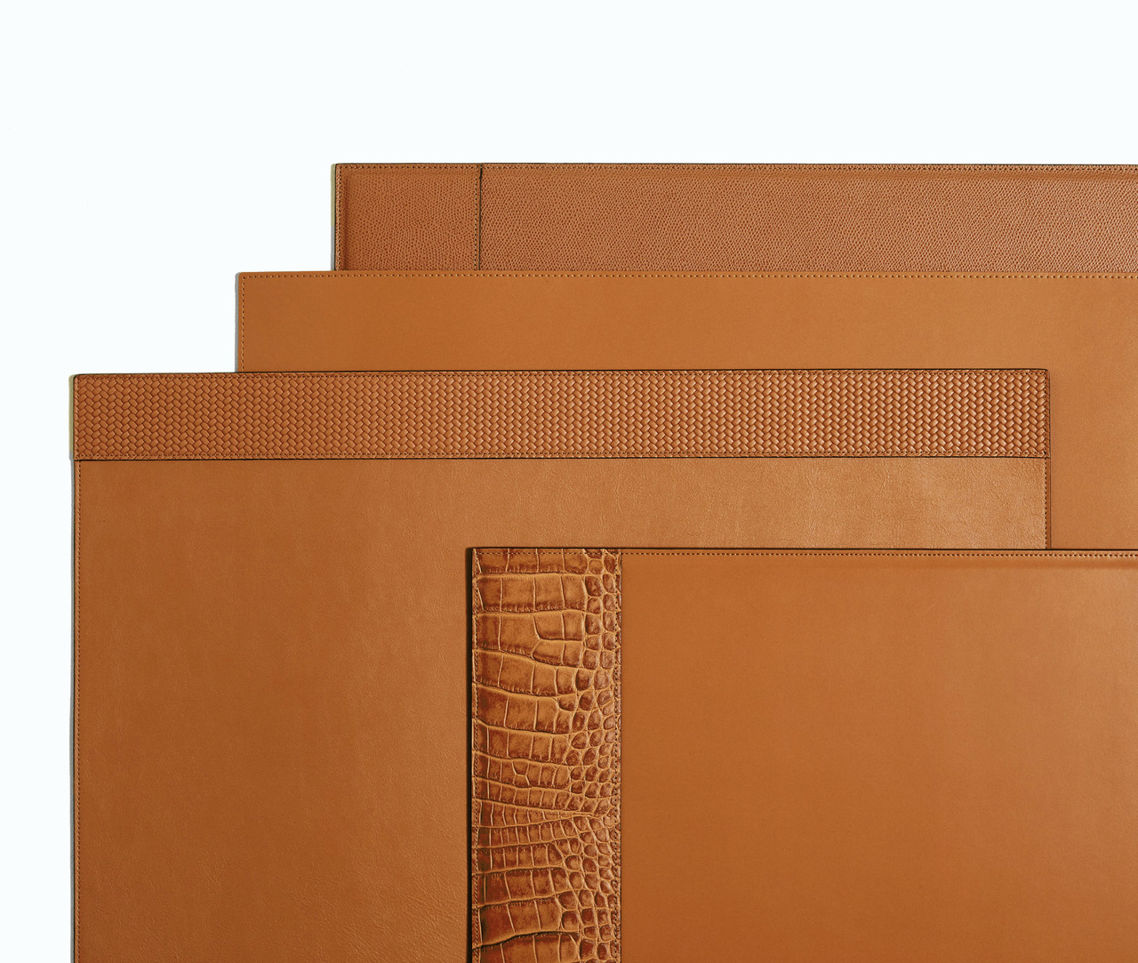 Pinetti Leather Desk Mat with Side Strips, view 3