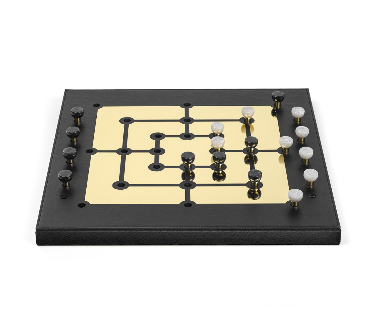 Mill Board Game with Gold Details, view 2