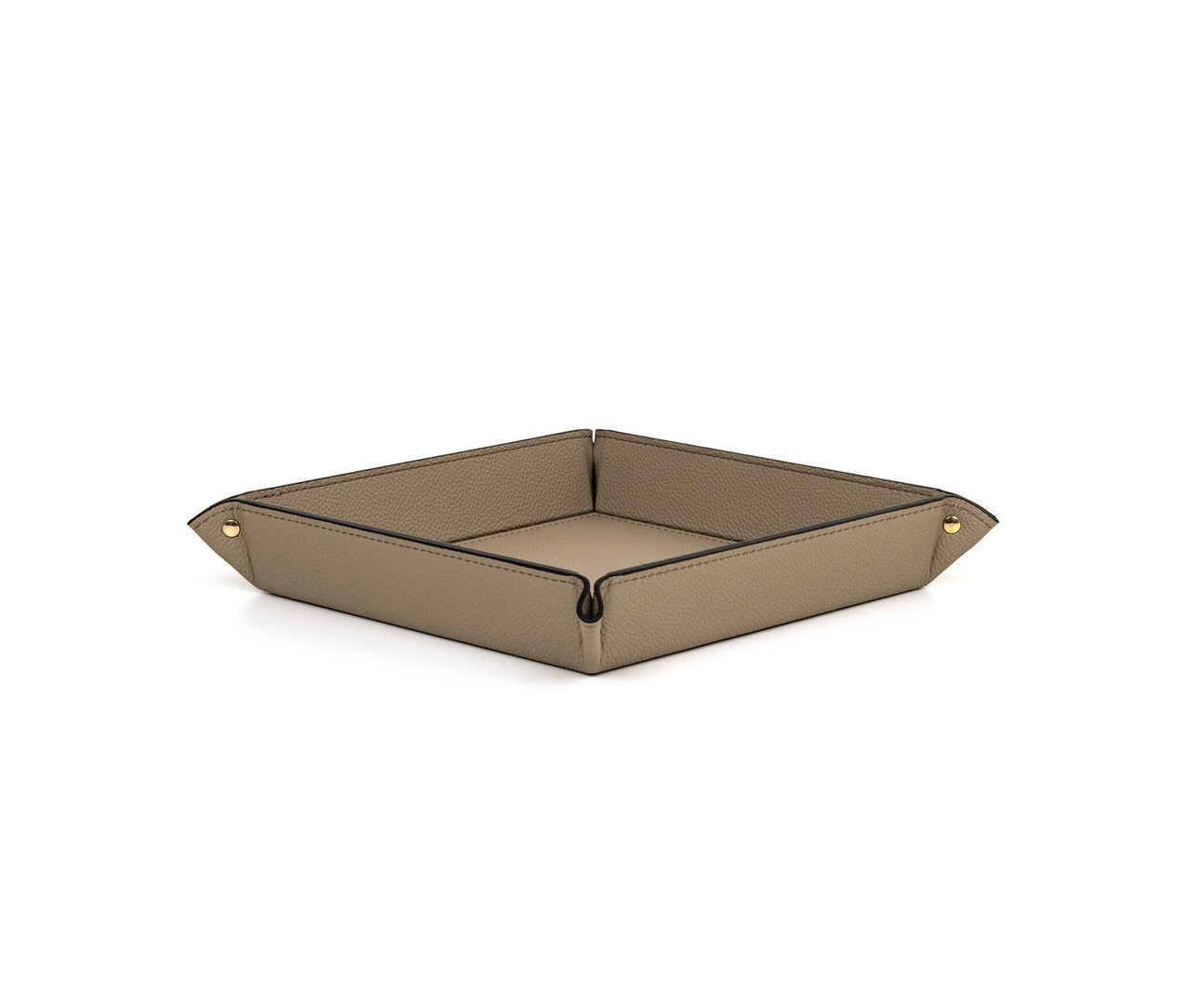 Square Leather Tray for Small Items, view 3
