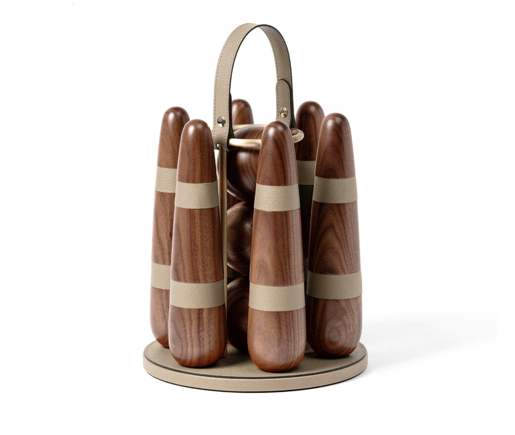 Handcrafted Pinetti Bowling Set, view 5